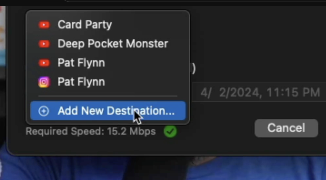 Direct streaming to any platform