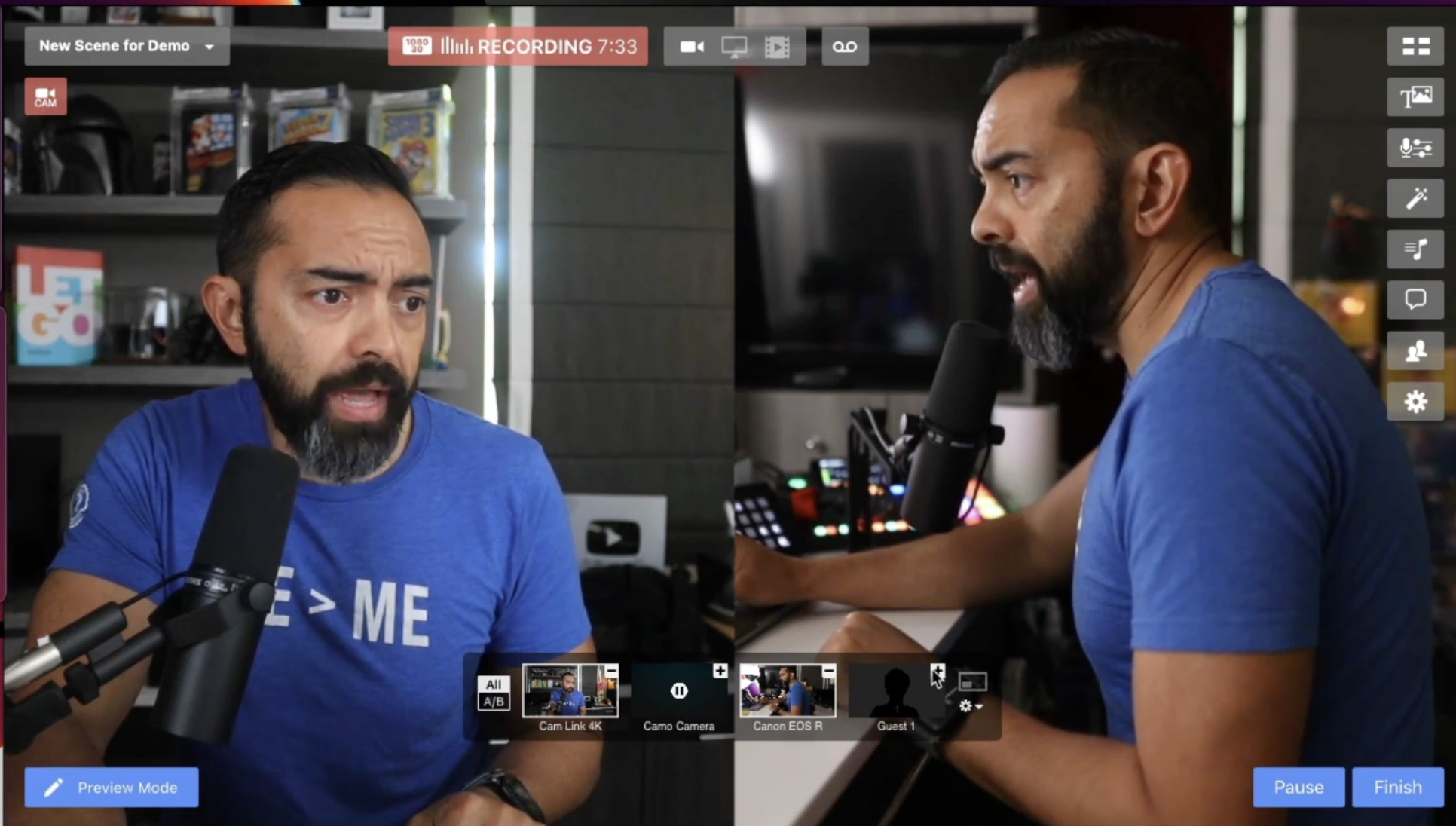 Multicam switching